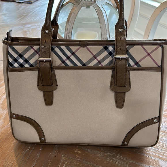 Burberry novacheck canvas tote bag COA - Picture 8 of 17